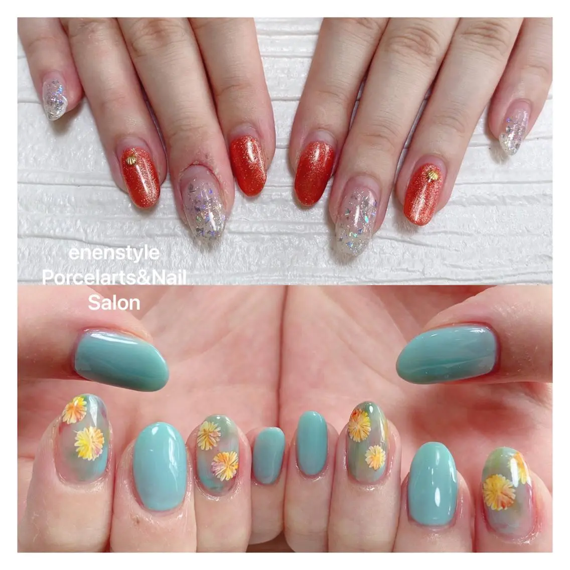 ミディアム ネイル 🐾enen style 🐾のネイルデザイン