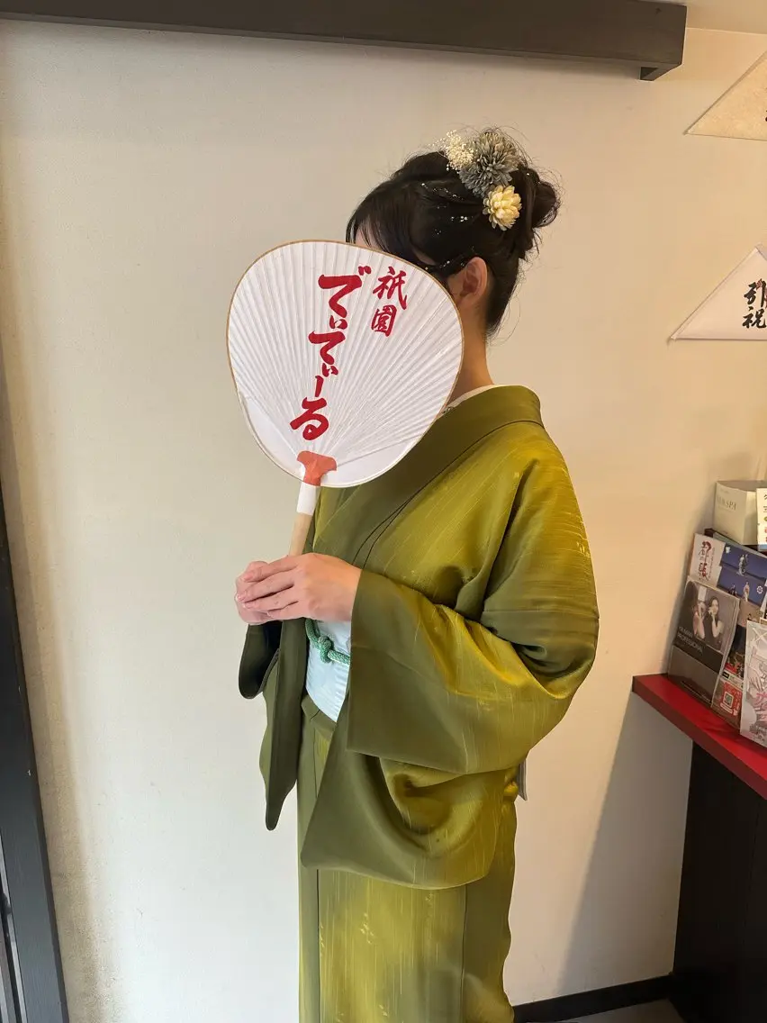 小紋、訪問着の着付けの写真