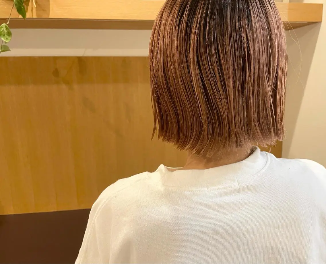 ショート 髪質改善/ハイライト 白髪ぼかし/艶カラーのヘアスタイル