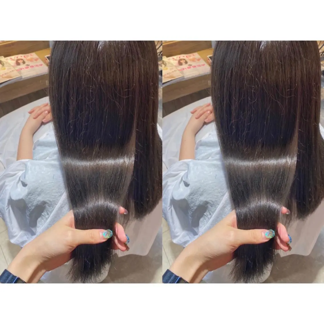 カラー グレージュ ハイライトカラー ラベンダーカラー ラベンダーグレージュ ラベンダーグレー 🩵盛れる顔周りヘア EMI🩵のヘアスタイル