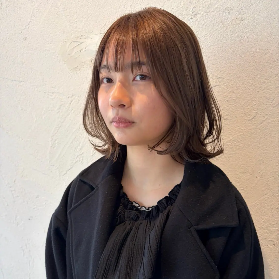 ミディアム カット ヘアカラー 松本 茜のヘアスタイル