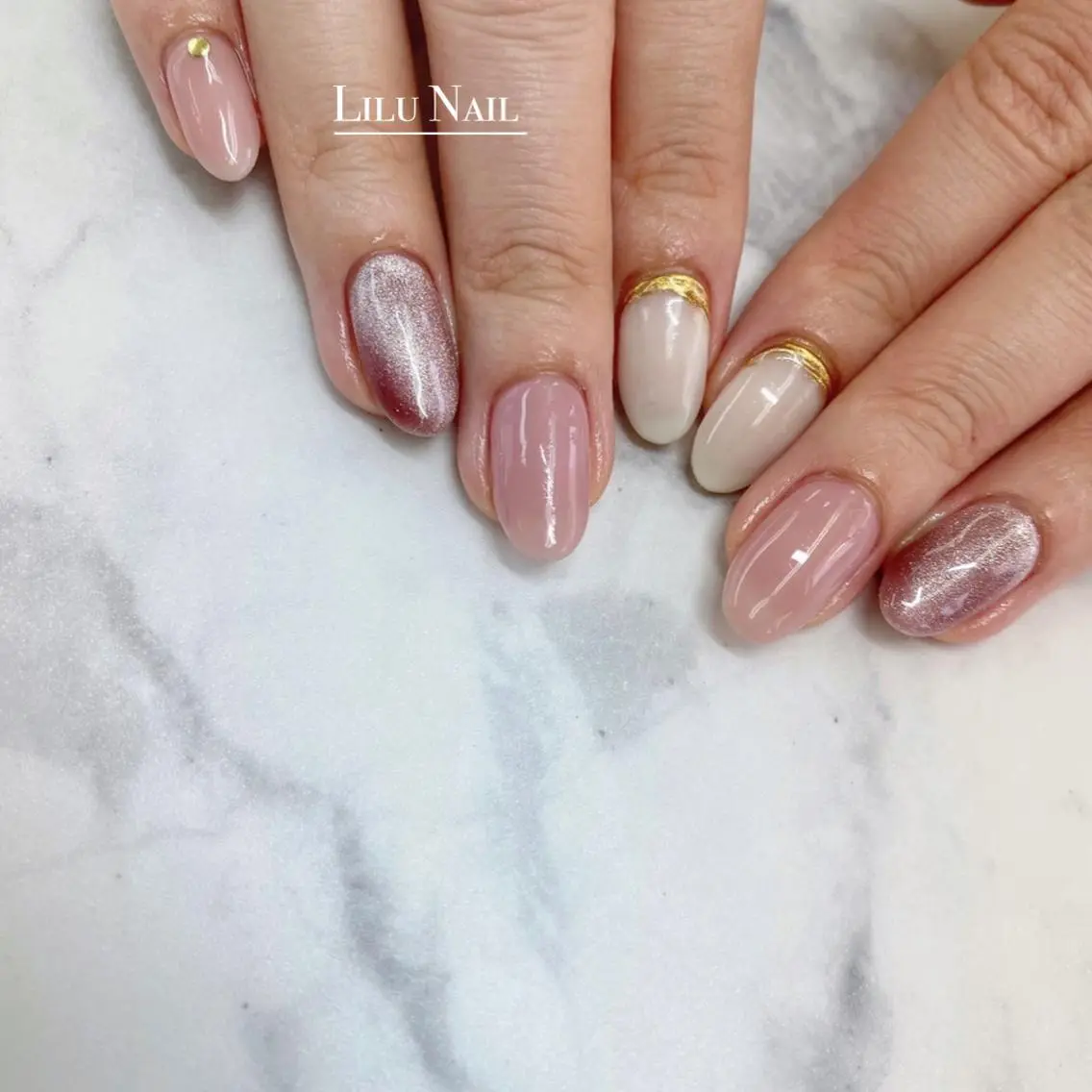 ネイル ニュアンスネイル モチの良さ◉ フィルインネイル♡のネイルデザイン