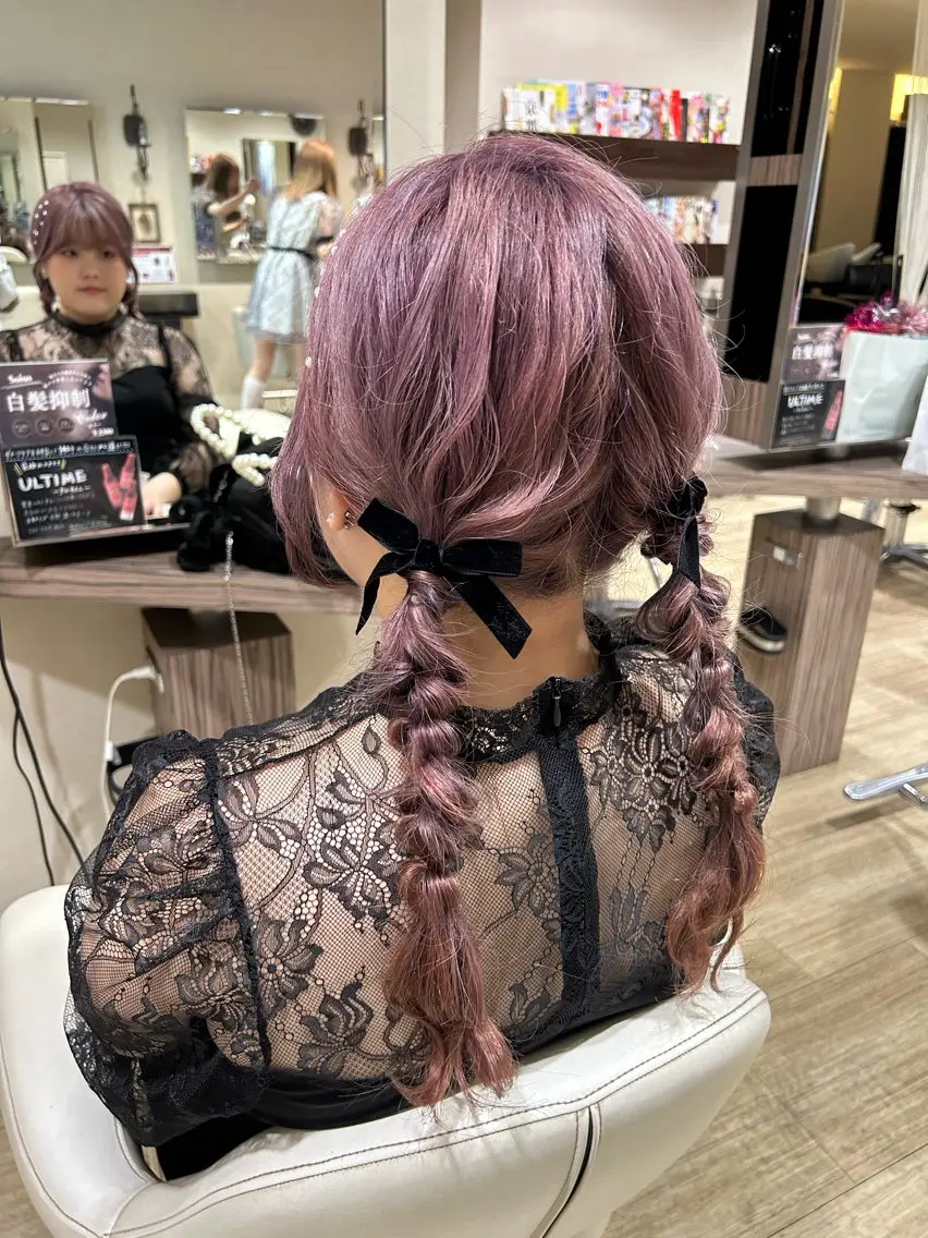 【お呼ばれ/ライブ etc】ヘアセット🍒の写真