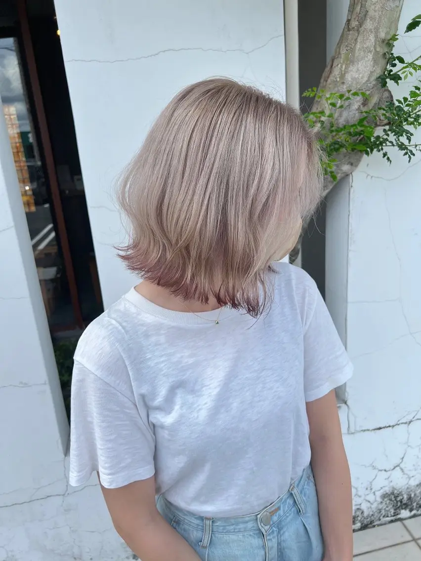 ミディアム カラー ベージュカラー ブラウンカラー ダークブラウン ホワイトベージュ ヘアカラー 具志 正太のヘアスタイル