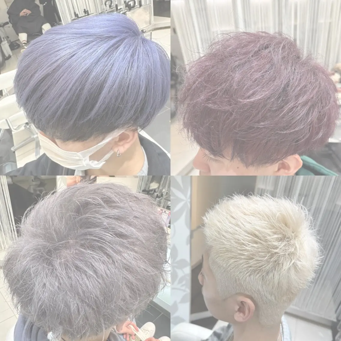 ショート メンズ ハイトーン/艶感 カラー/村上廉汰のヘアスタイル