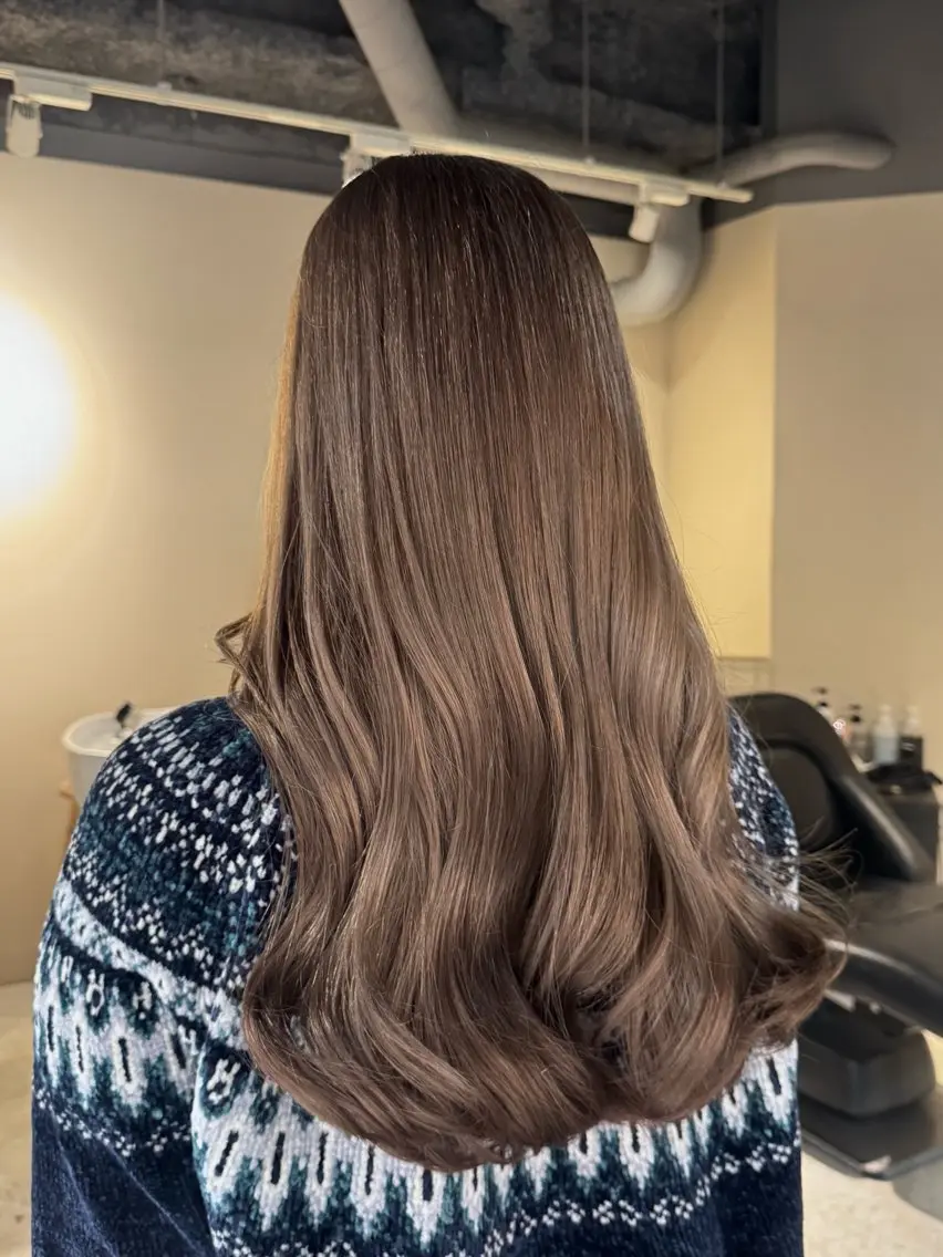 ロング カラー ブリーチ 韓国🎀中明度カラー リストSAKURAのヘアスタイル