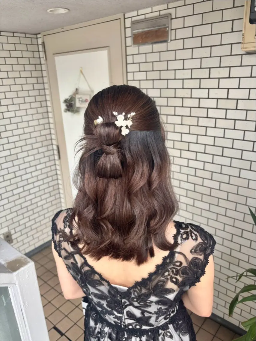 ヘアアレンジ ハーフアップ 🌺ヘアメイク SYOKA🌺のヘアスタイル