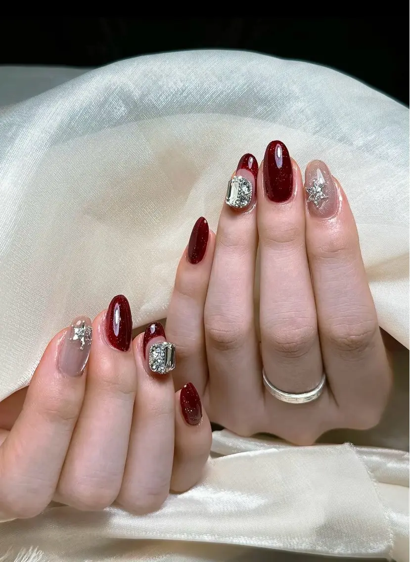 ネイル 韓国ネイル 持ち込み ニュアンスネイル ネイルチップ 冬ネイル LISA ANA.CHUOのネイルデザイン