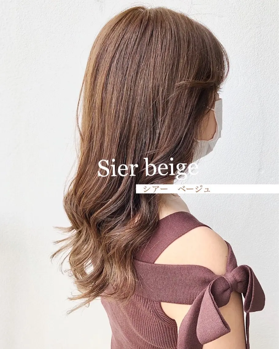 セミロング カラー 金安 かんたのヘアスタイル