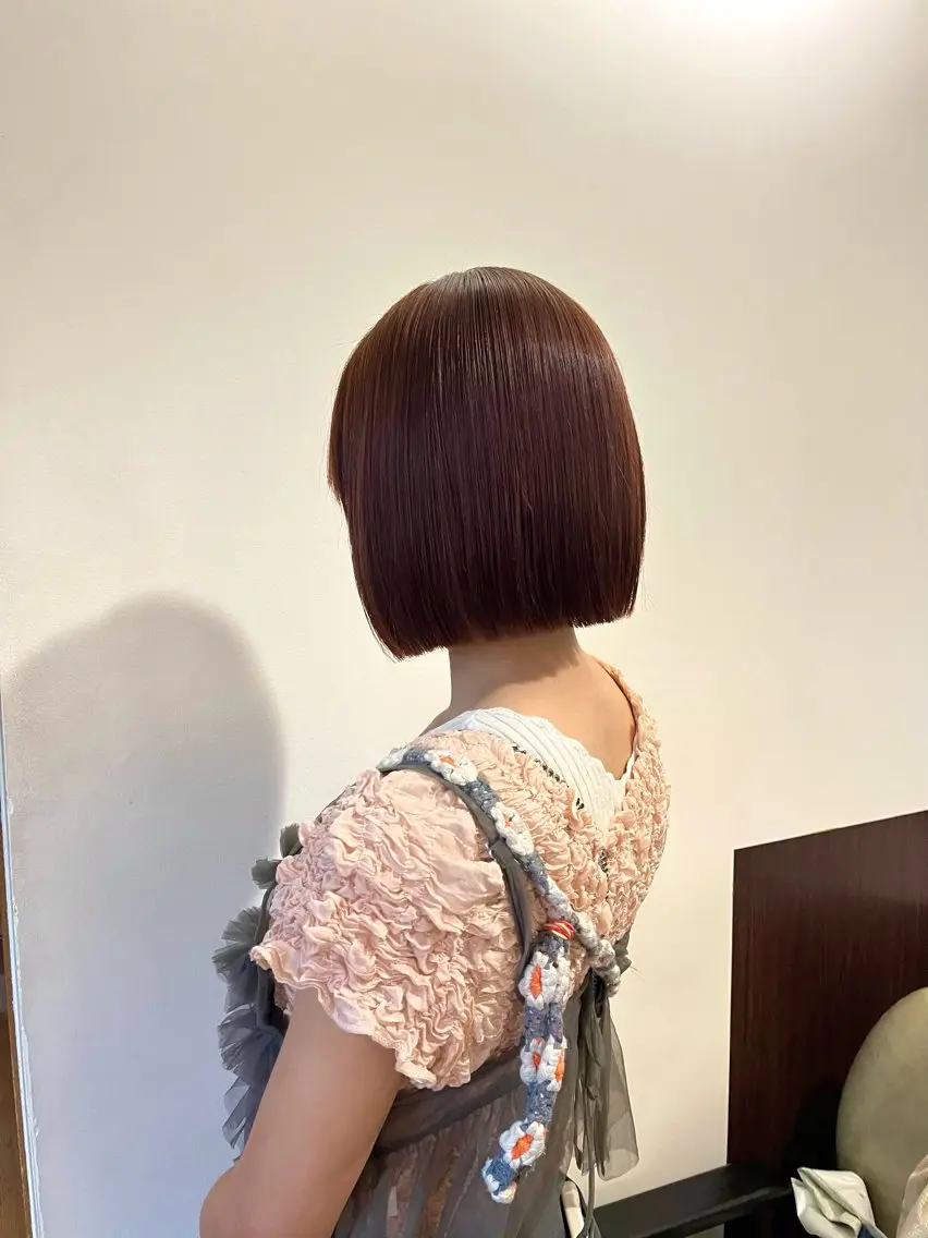 ショート 縮毛矯正 心斎橋酸性ストレート 🛼MATOI🛼のヘアスタイル
