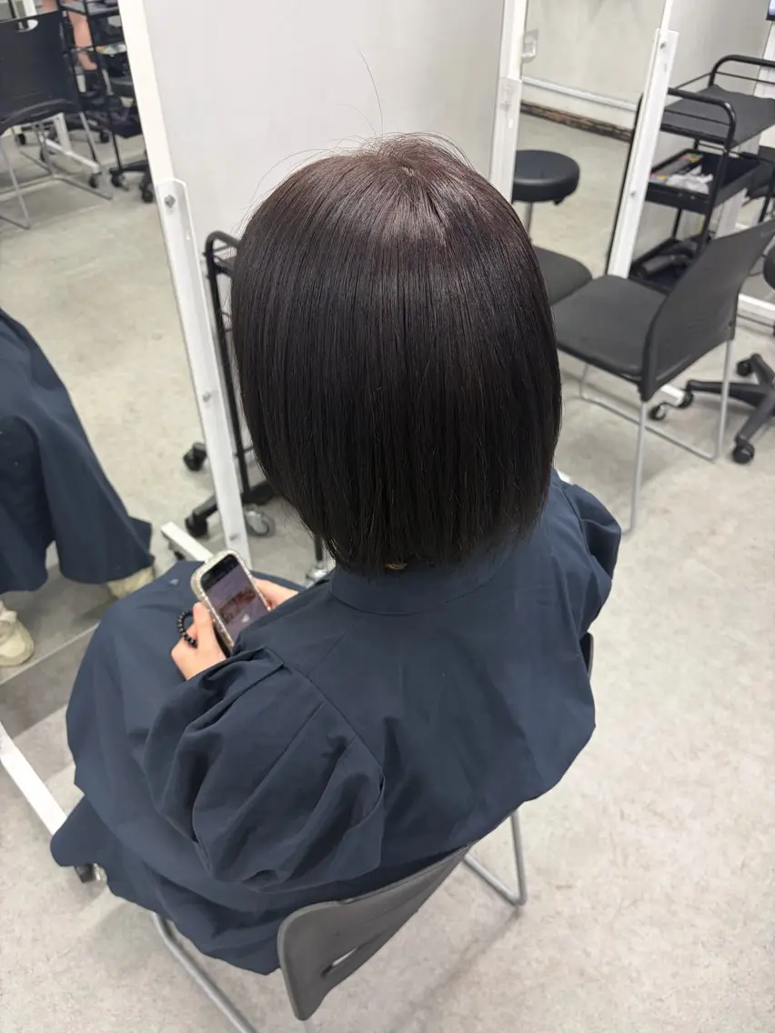 ミディアム 🍩似合わせボブ ×チョコブラウン🍩のヘアスタイル