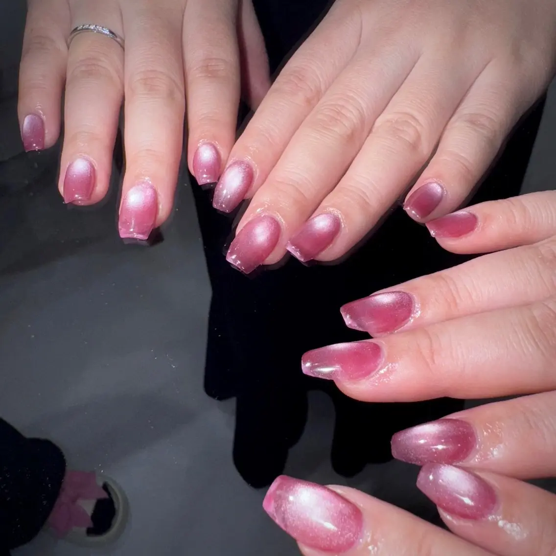 ネイル マグネットネイル ピンク ハンドネイル Nail 中村公園 kanakoのネイルデザイン