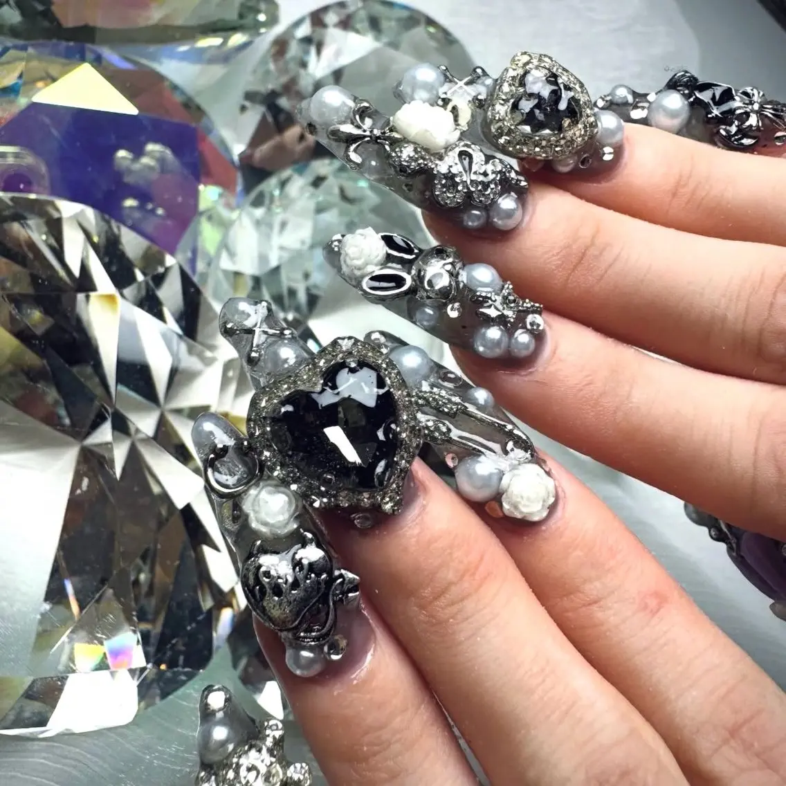 ネイル ハンドネイル 渋谷／チップ長さ出し 👑アプレgel-xのネイルデザイン