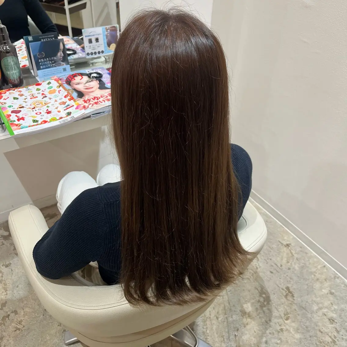 カラー ベージュカラー オリーブベージュ 福島 怜奈のヘアスタイル