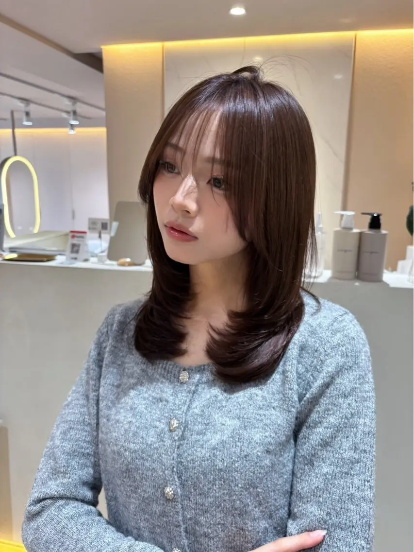 ミディアム 似合わせno.1💎 韓国ヘア特化まなかのヘアスタイル