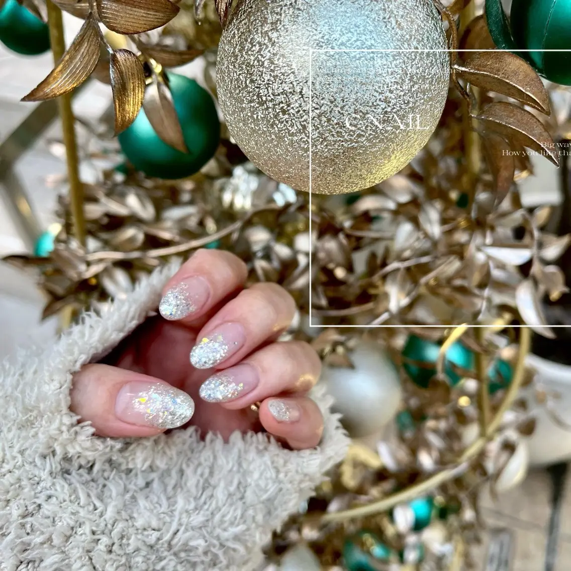 ネイル ラメ(グリッター) ラメグラデーション 冬ネイル クリスマス C.Nail &Eyeのネイルデザイン