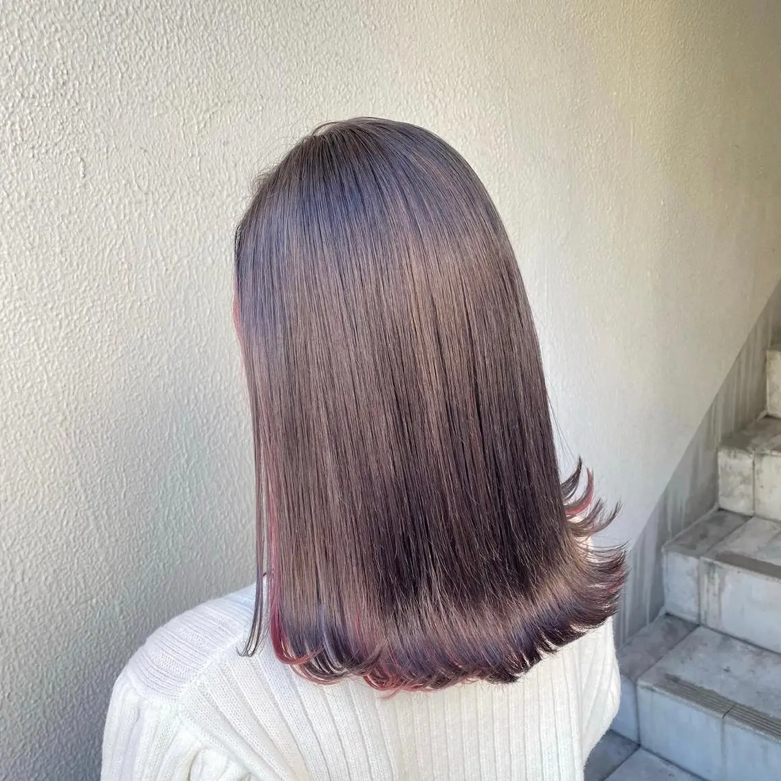 ミディアム 🍀yuria/ハイ トーン/ペールカラーのヘアスタイル