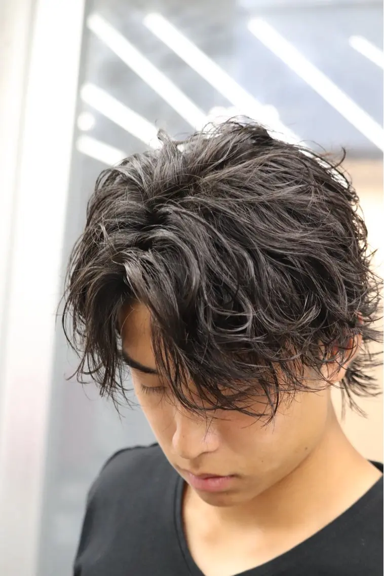 ショート パーマ メンズ カット パーマ トリートメント 🐲原宿、渋谷/メン ズ特化/パーマ、縮毛のヘアスタイル