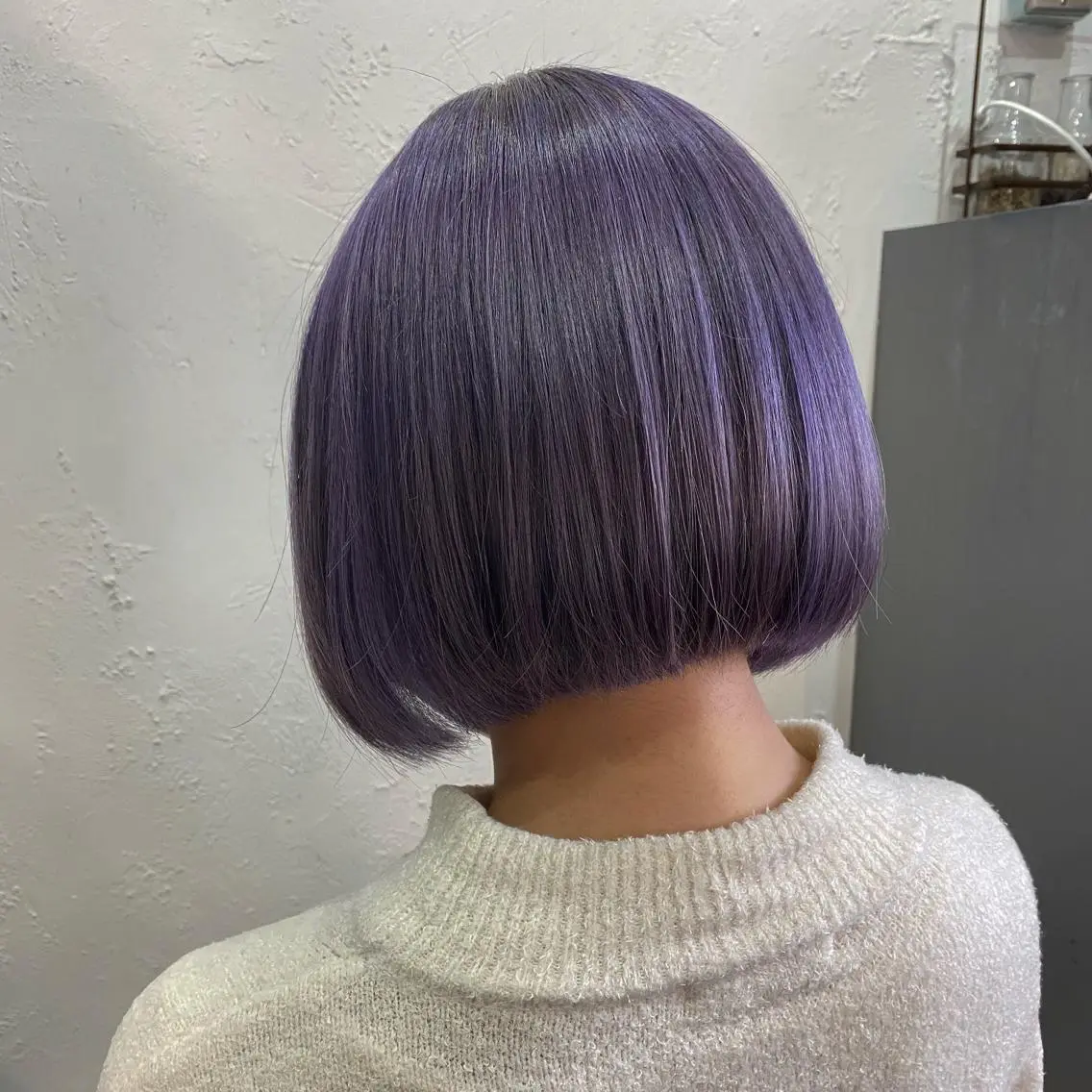 ショート カラー ヘアアレンジ パープルカラー 東 寛道のヘアスタイル
