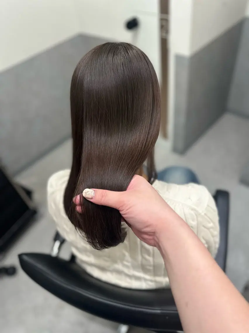 セミロング カラー ヘアアレンジ ダブルカラー｜ なおき｜池袋美容師のヘアスタイル
