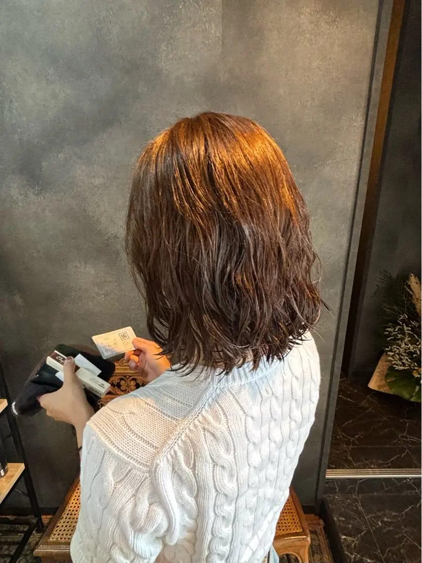 ブリーチなし透明間ダブルカラーの写真