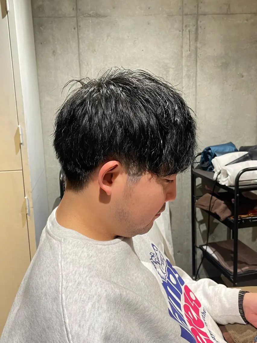 パーマ メンズ マッシュ メンズパーマ 大 場のヘアスタイル
