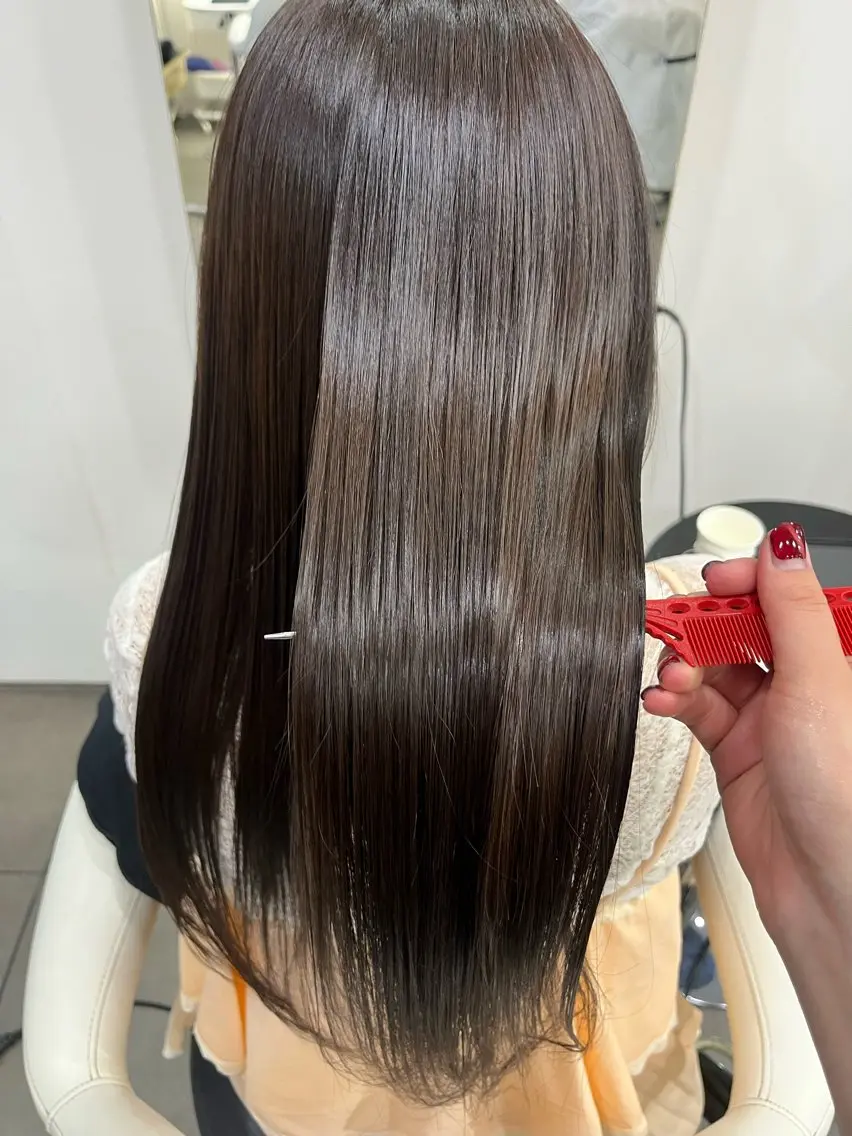 ロング カラー カット ヘアカラー トリートメント 透明感カラーショート ボブツムギ♡のヘアスタイル