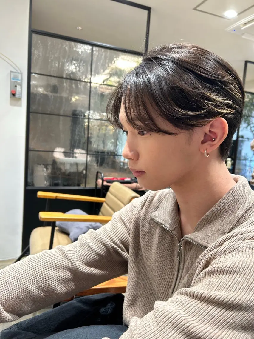 ショート カラー メンズ アレンジ/新宿 透明感カラー/ヤノのヘアスタイル