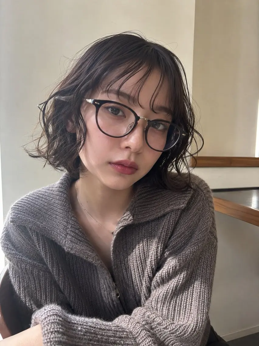ショート パーマ カット パーマ ボブパーマ/縮毛矯正 /かわいい/せき🫧のヘアスタイル
