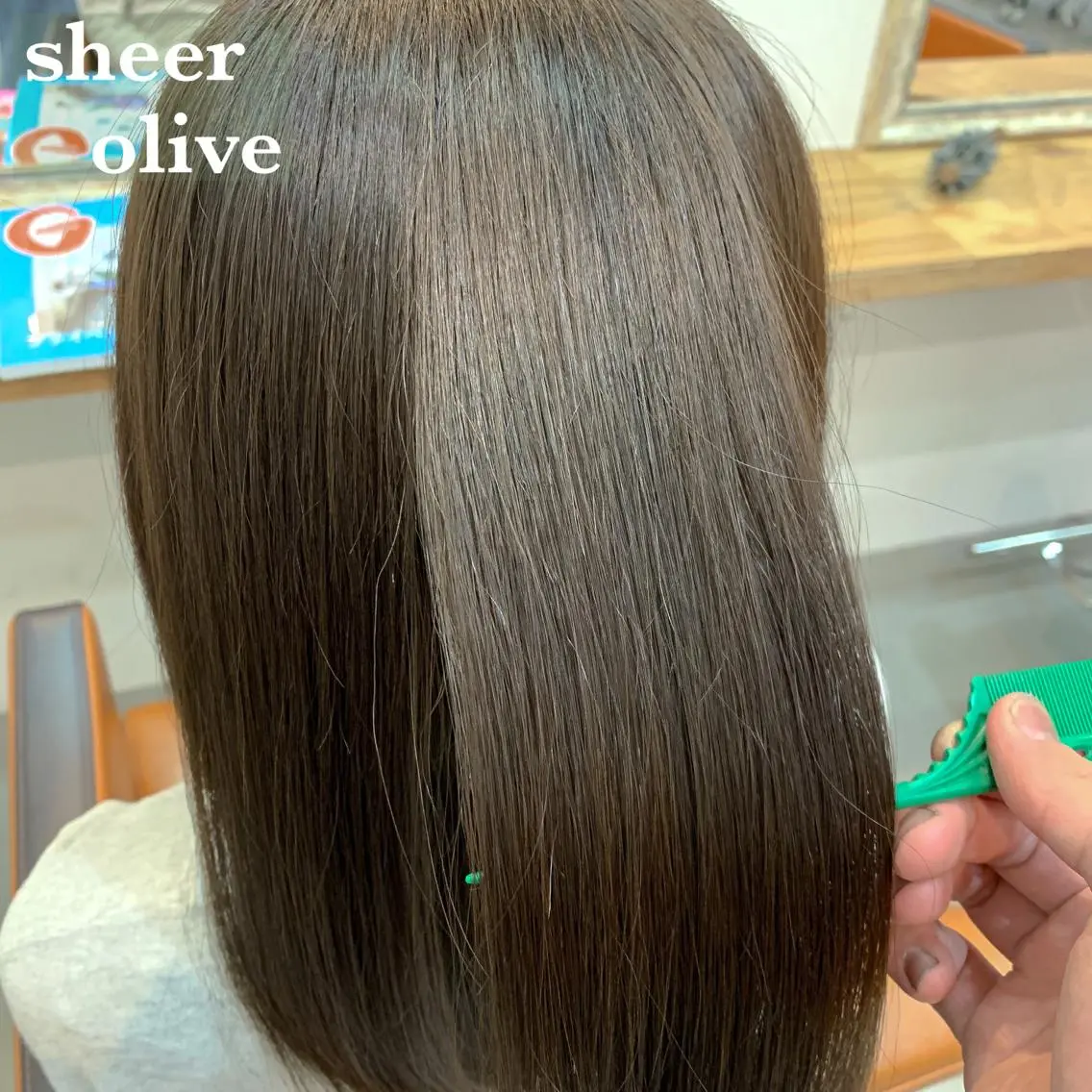 セミロング カラー ブリーチ ブリーチなしカラー navile原宿 yumaのヘアスタイル