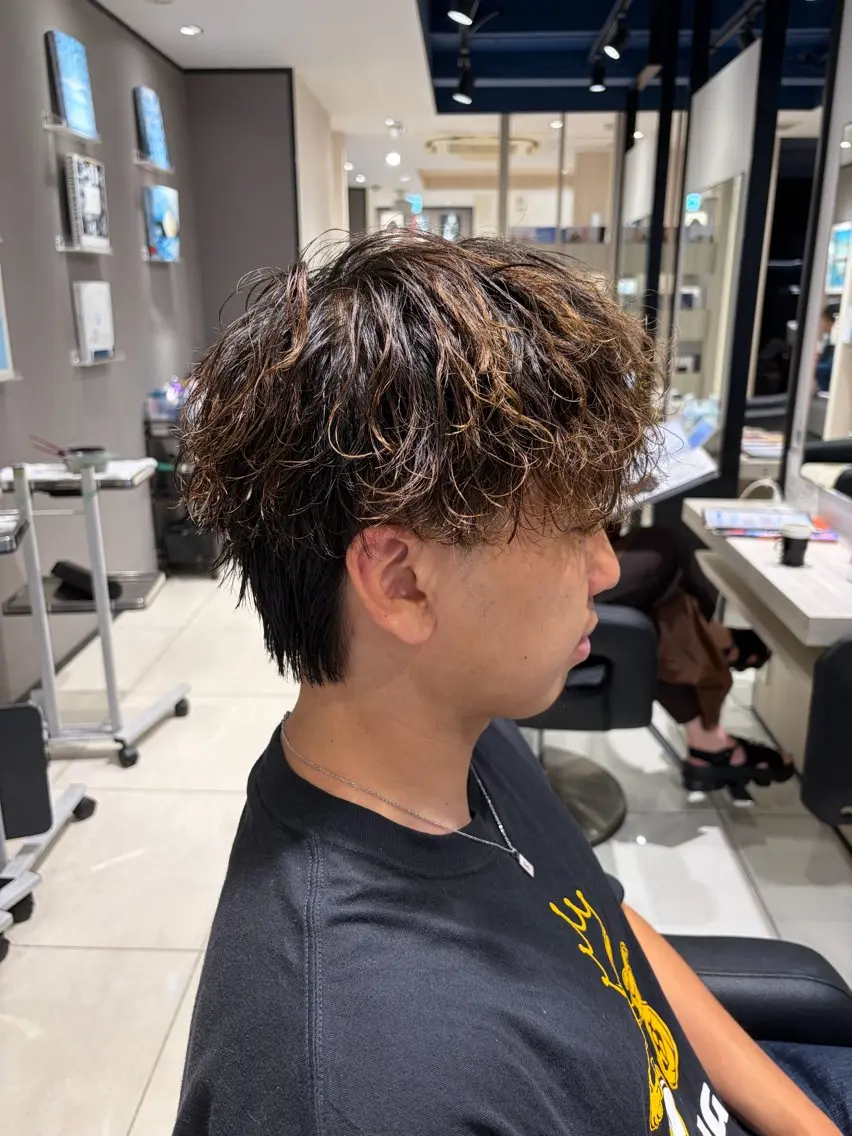 パーマ メンズ 刈り上げ 関内/メンズパーマ/ 男性専門/菊池蒼大のヘアスタイル