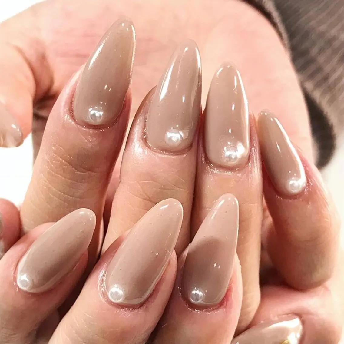 ネイル 渋谷／チップ長さ出し 👑アプレgel-xのネイルデザイン