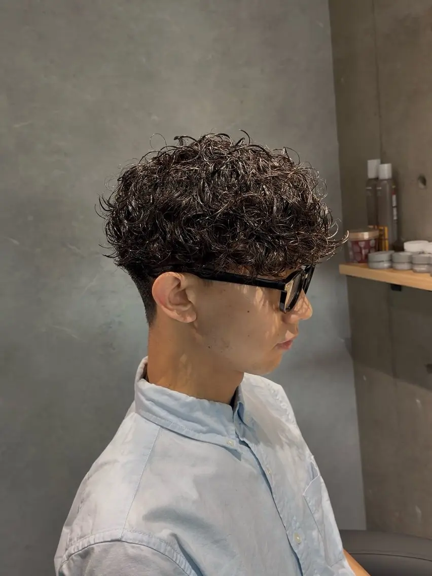 パーマ メンズ メンズパーマ プードルパーマ プードルパーマ カット パーマ 心斎橋メンズパーマ 颯太【Arca】のヘアスタイル