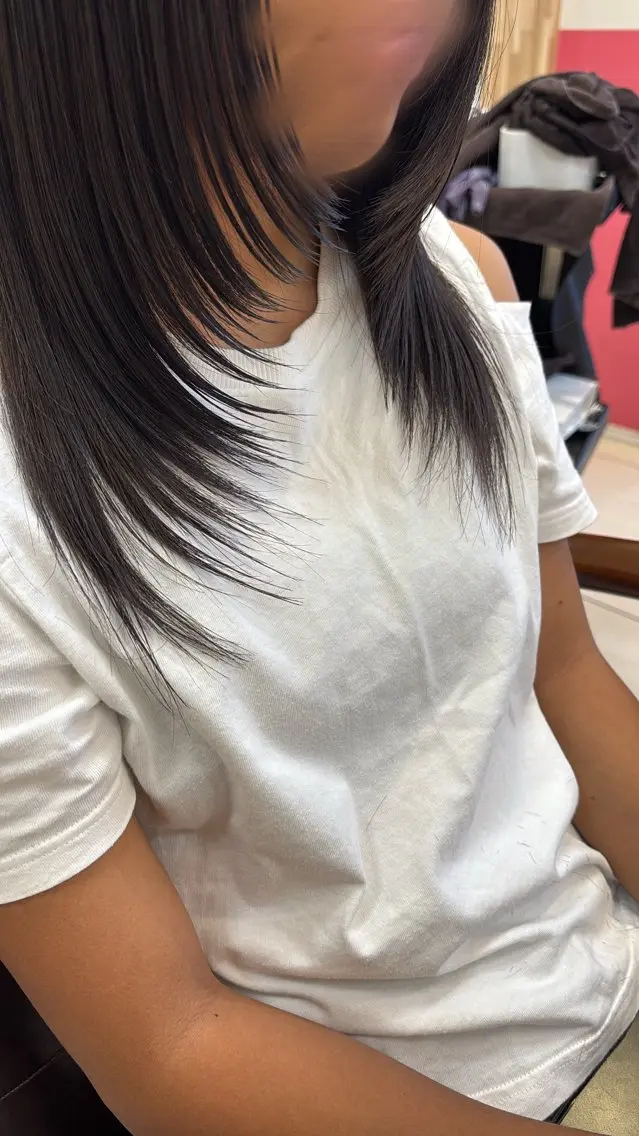 ロング カット 温水 愛華のヘアスタイル