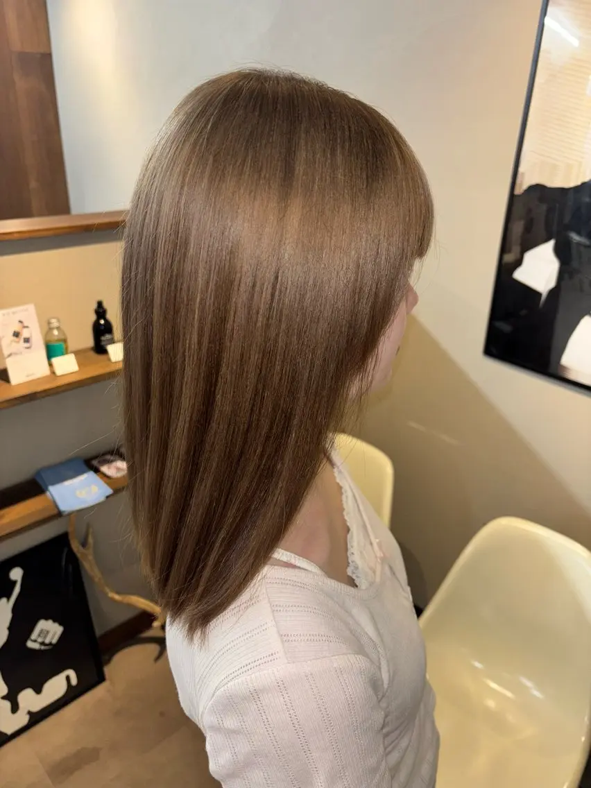 カラー ベージュカラー ヘアカラー HIGA 🐾のヘアスタイル