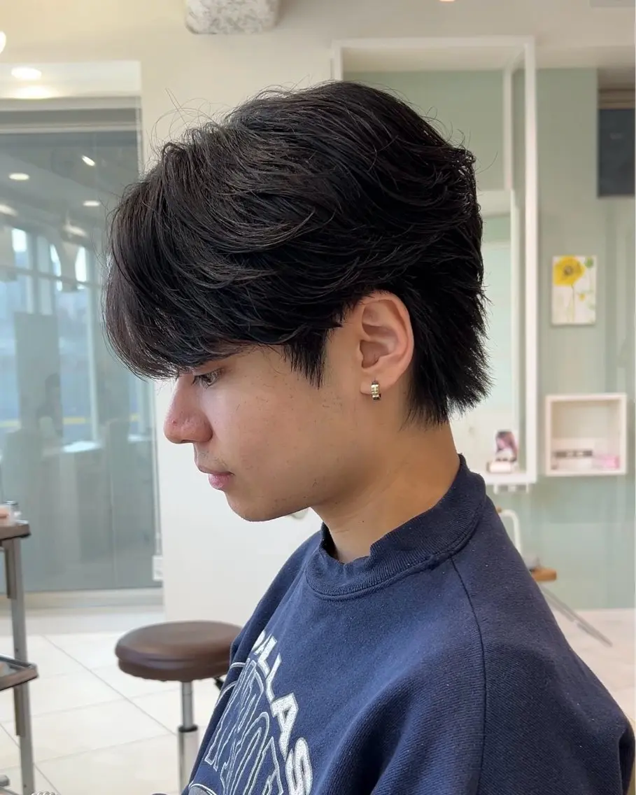 ミディアム パーマ メンズ メンズ特化❤️‍🔥 パーマ職人江口佳乃のヘアスタイル