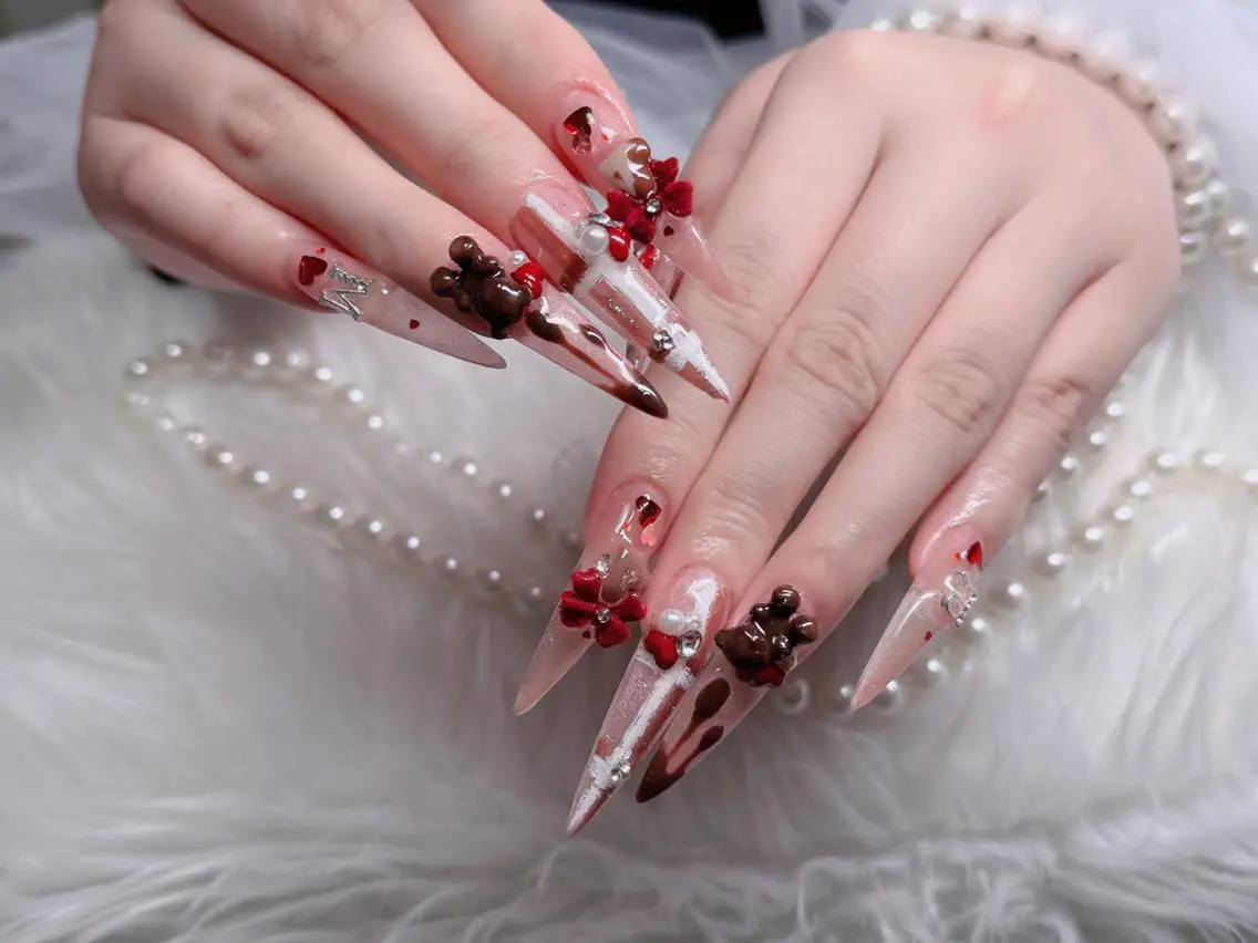 ネイル フレンチネイル ジェルネイル ハロウィン 韓国ネイル マグネットネイル ハンドネイル neco H.babynailのネイルデザイン