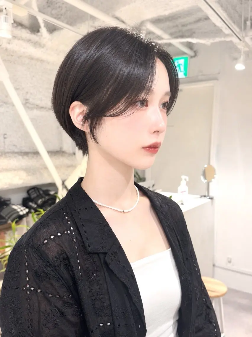 ショート カット ヘアカラー トリートメント 骨格診断で絶対可愛い ✨丸みショート✨凌弥のヘアスタイル