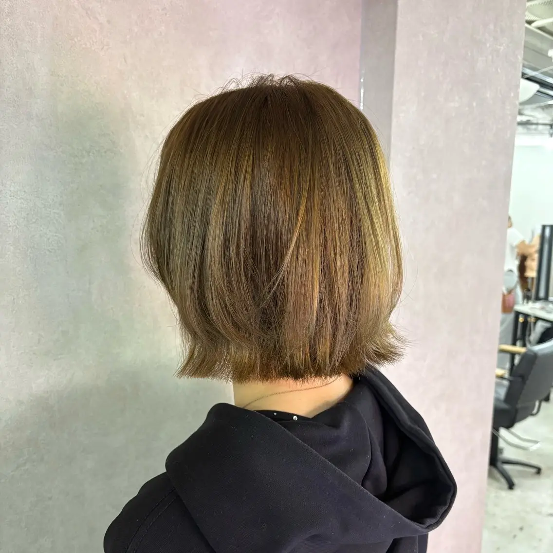 ショート ボブレイヤー ボブ レイヤーカット カット トリートメント ボブ/艶カラー 梅田🦋さかそ。のヘアスタイル