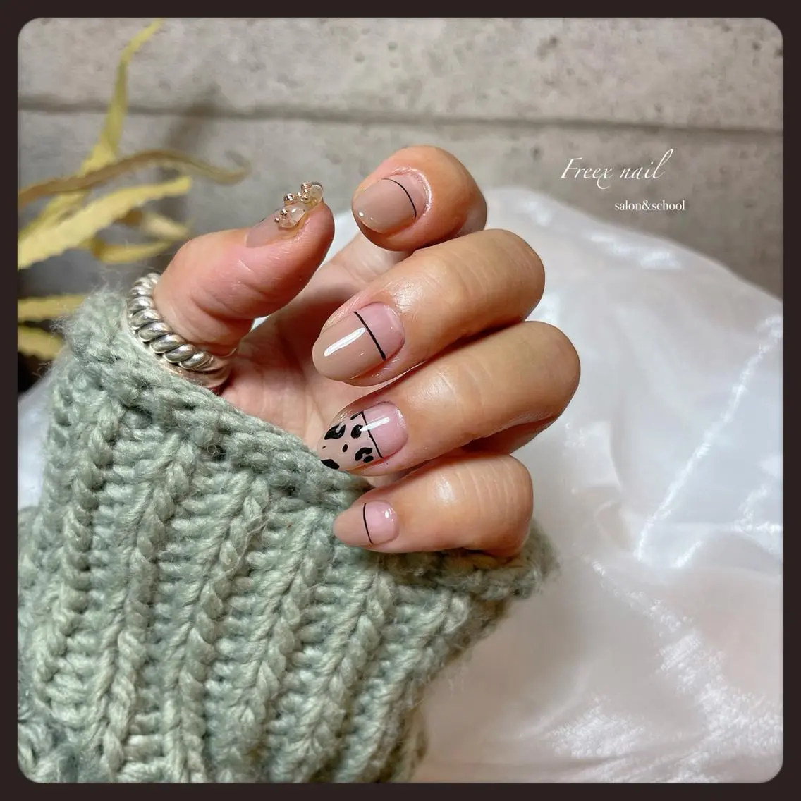 ネイル アニマル柄 ハンドネイル ハンドケア freex nail /ニュアンス/個性派のネイルデザイン