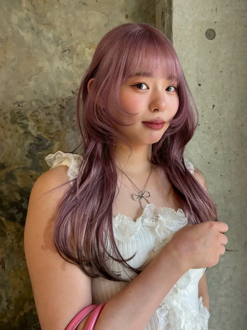 ロング カラー 中川 舞依のヘアスタイル