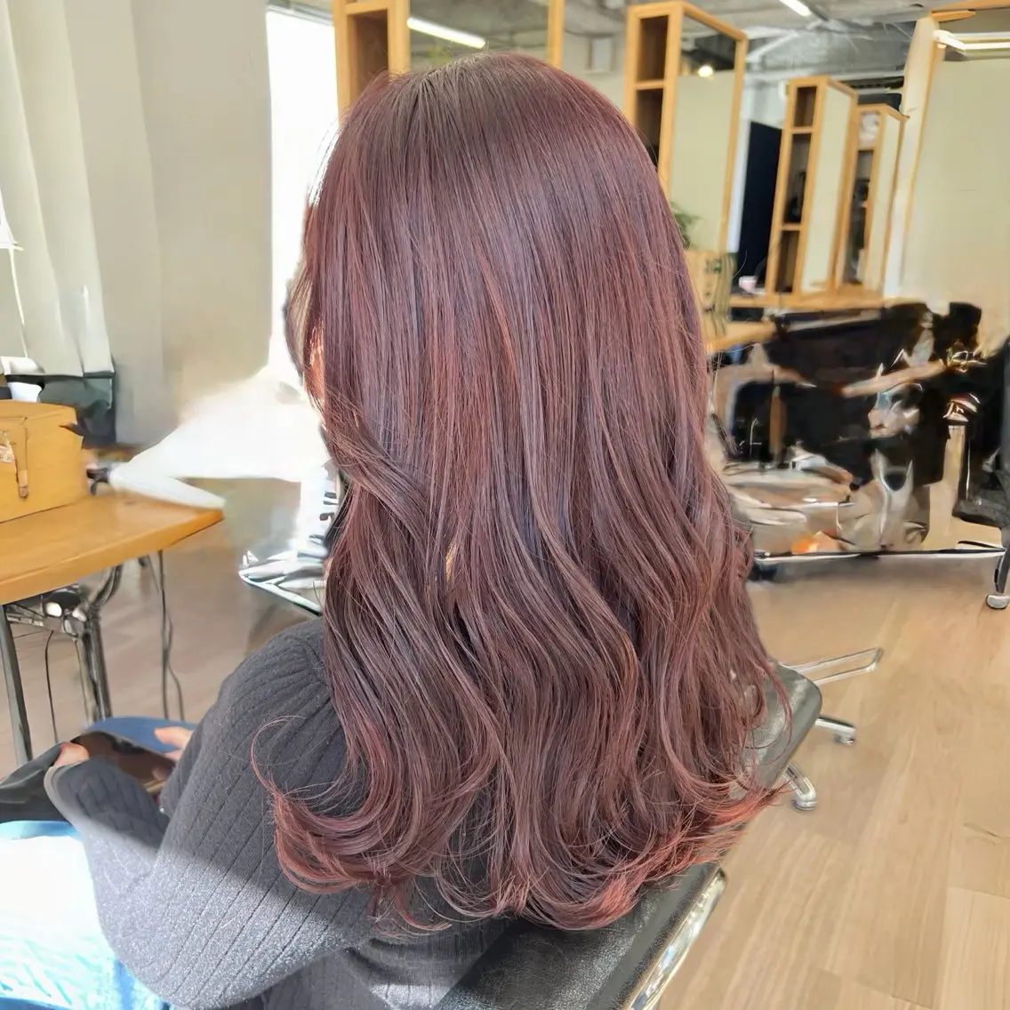 セミロング カラー アッシュ ベージュカラー ブリーチ ケアブリーチ ダブルカラー 透明感カラー/韓国 🩶ゆきのヘアスタイル
