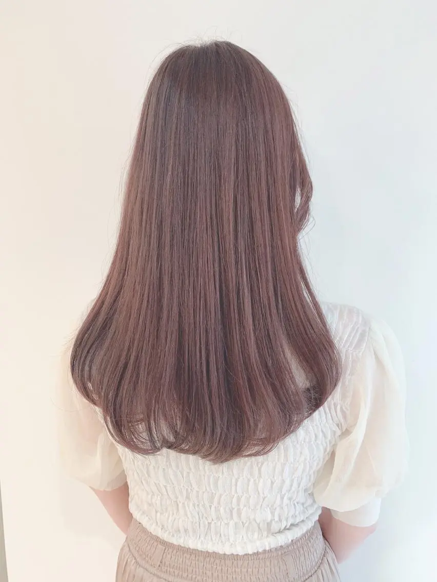髪質改善も可能!【ストレートパーマ+カラー、トリートメント込み】(平日のみのメニューです) 学生限定!ミニモ学割の写真