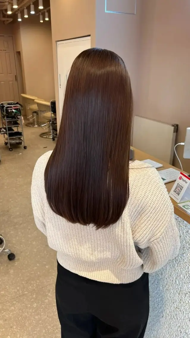 ロング ヘアカラー トリートメント 💚 AKI 💚のヘアスタイル