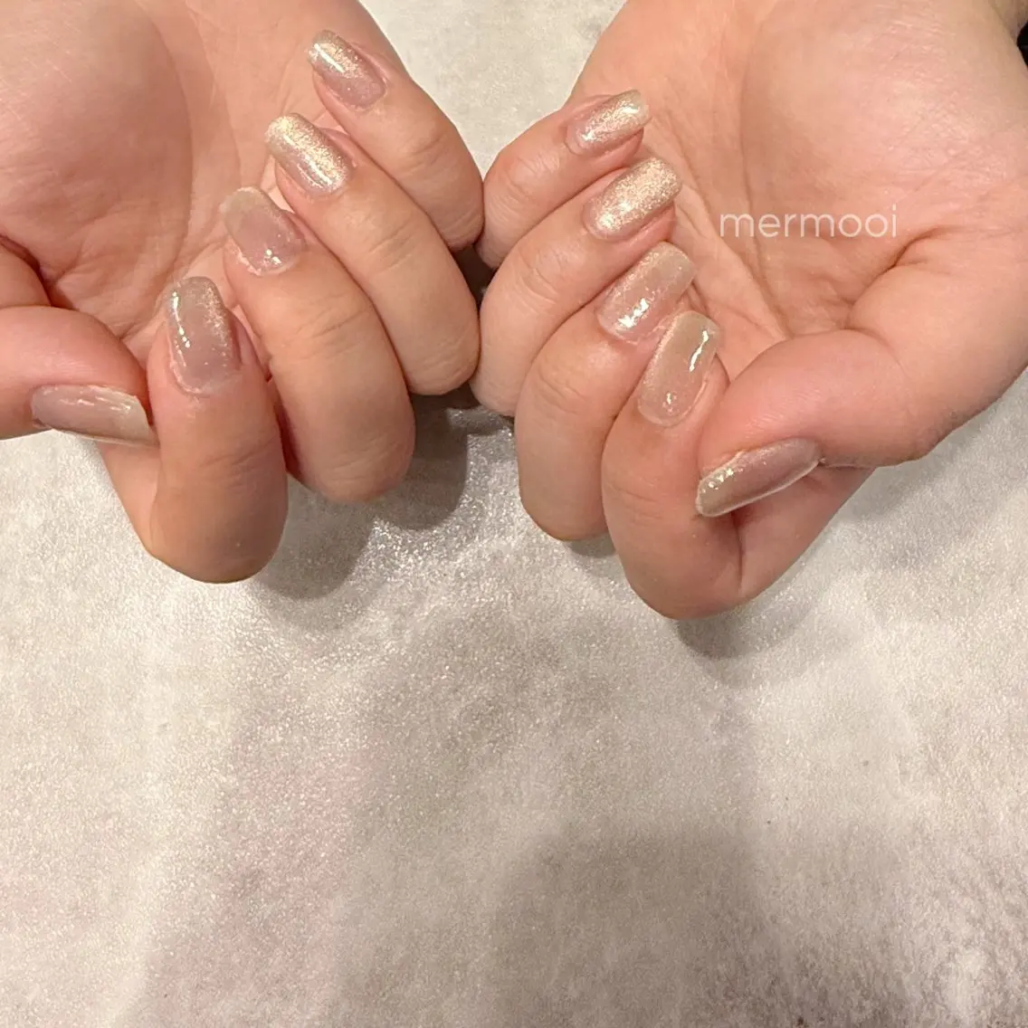 ネイル 韓国ネイル マグネットネイル ニュアンスネイル mermooi nailのネイルデザイン