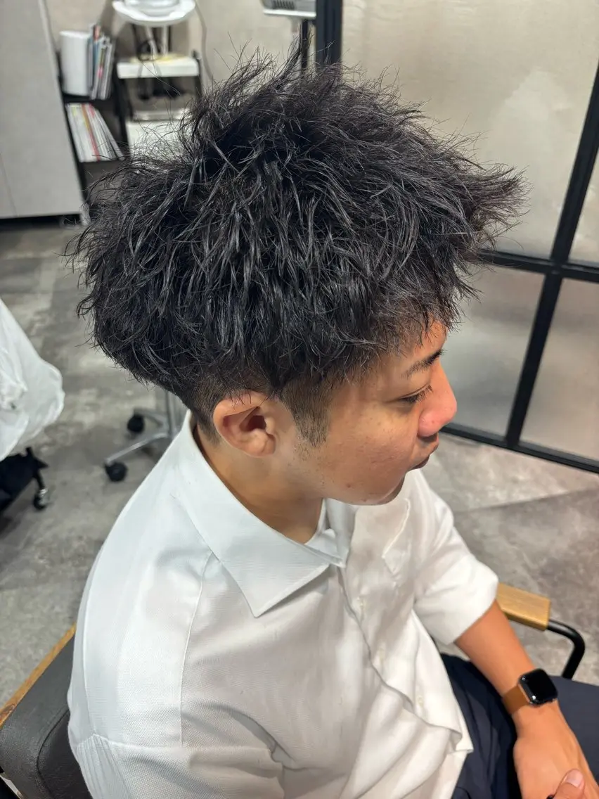 パーマ カット パーマ 阿部修士/メンズ パーマ/艶カラーのヘアスタイル