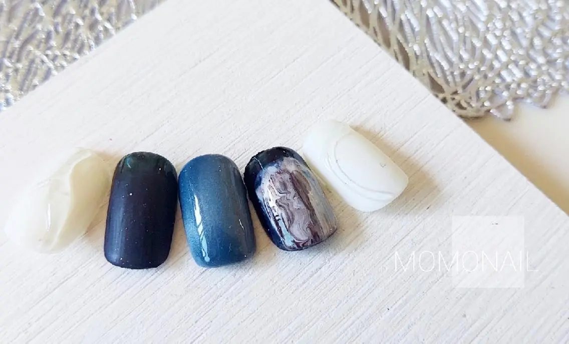 ネイル 大理石ネイル(マーブル) MOMO NAILのネイルデザイン