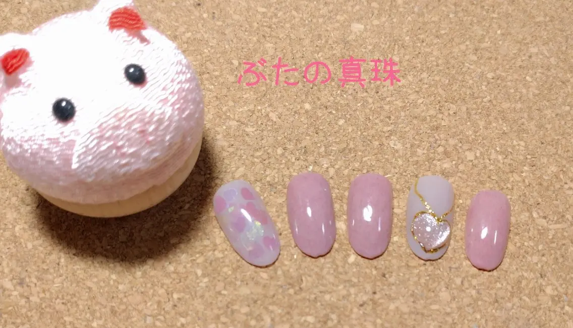 ネイル ハート 林 珠里のネイルデザイン