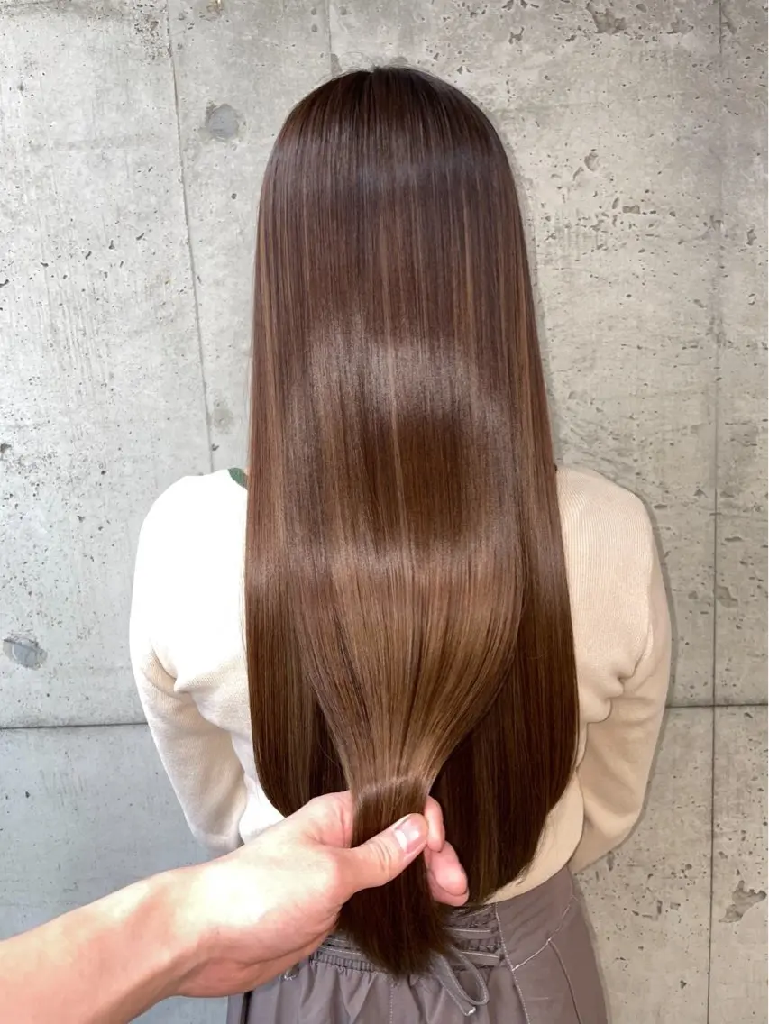 ロング カット ヘアカラー トリートメント ★目黒★/ 髪質改善/美髪矯正のヘアスタイル