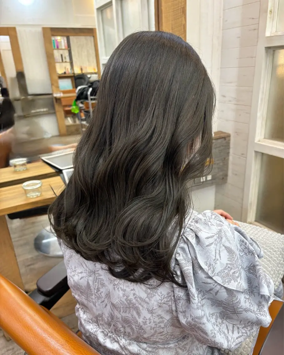 セミロング カラー カット ヘアカラー トリートメント ヘッドスパ 広島/ヘアセット /ベージュ/わかなのヘアスタイル